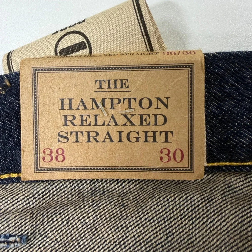 Polo Ralph Lauren Hampton Relaxed Straight Jeans Mens 38x30 Dark Wash Denim NEW